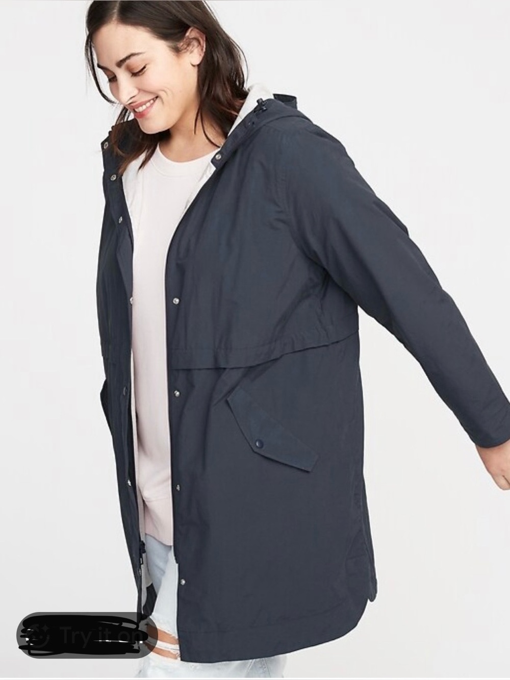 Old Navy Hooded Anorak Blue size large
